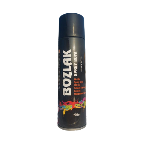 MERAX 200 ml AKRİLİK SPREY BOYA PARLAK SİYAH (P/RAL 9005)